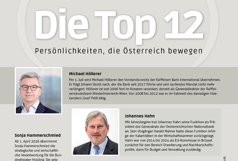 Die Top 12 Persönlichkeiten, die Österreich bewegen