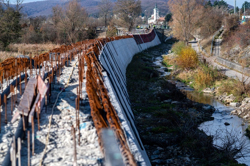 Beton ist wichtiger Bestandteil des Wiener Hochwasserschutzes