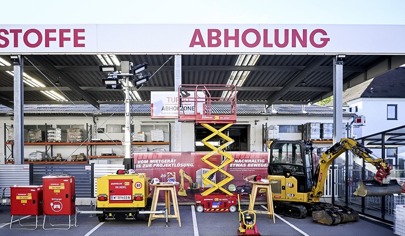 Baustoffe, Werkzeuge und Mietgeräte unter einem Dach