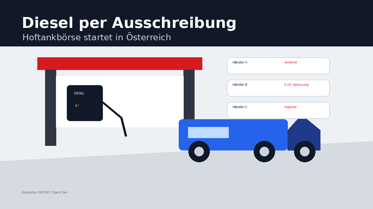 Illustration: Diesel-Ausschreibung für Betriebstankstellen in Österreich