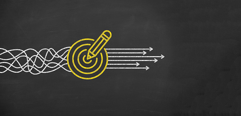 Goal Solution Concepts on Blackboard Backgroud.